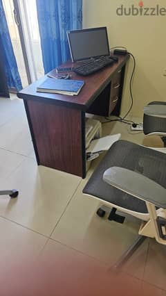 TABLE + CHAIR + ALL IN ONE PC + LASER PRINTER ALL FOR 90 BD