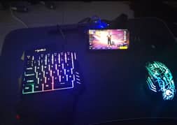 FULL NEW gaming wire keyboard and mouse with papers / plastics and box