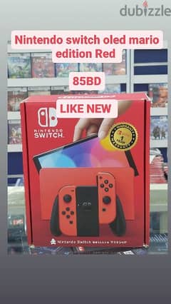Nintendo switch oled mario edition red