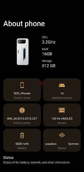 Asus Rog phone 6 512GB 5