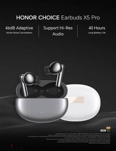 New- Huawei HONOR X5 Pro,46dB Adaptive,LDAC,Multipont,6 mics,IPX5,40hr