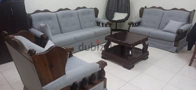 Royal Bahraini Wooden Sofa with Bronze Handicraft 3+2+1