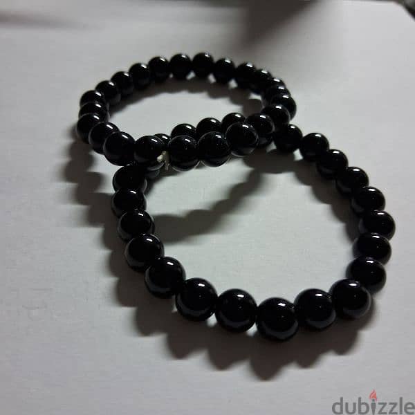 Obsidian bracelet Gemstones crystals اساور حجر السبج 0