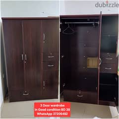 3Door wardrobe and other items for sale with Delivery