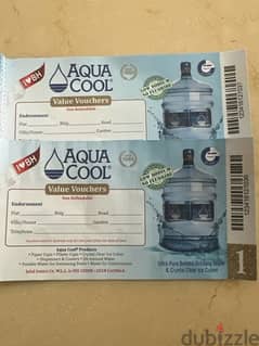 5 AQUA Cool water coupons for sale ! Throw away price !