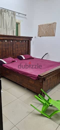 urgent sale king size bed with matress dressing table