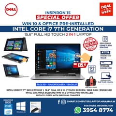 DELL Core i7 7th Gen 2 in 1 Touch Laptop 15.6" FHD 16GB Ram 256GB SSD