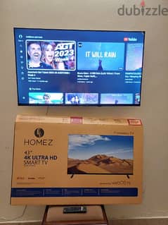 HOMEZ Frameless TV
43" 4K ULTRA HD SMART TV
NETFLIX YouTube 
With