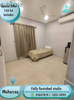 Furniture studio for rent @ Muharraq  inclusive ewa  130 bd 35647813