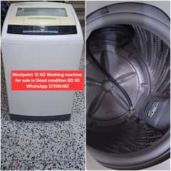 12 kg washing machine and other items for sale with Delivery
