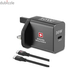 Swiss Military Super Charger 30w with type-c premiume cable 1.5 m