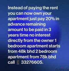 Instead of renting the apartment you can own it reachout33276605