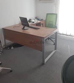 For Sale Melamine Top & Metal Leg Desk With Side Cabinet, High Quality