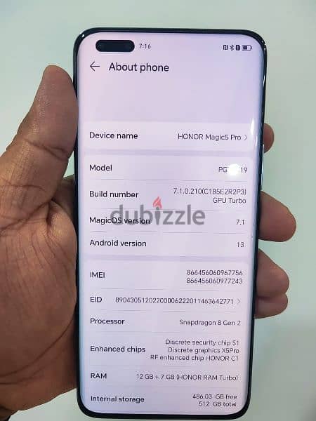 Honor magic 5pro 12gb ram 513gb storage 3