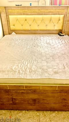 king size cot with mattress , good condition