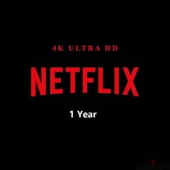Netlfix 1 Year Subscription only for 6 Bd 4k Ultra
