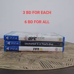VINTAGE PS4 GAMES FOR 6 BD