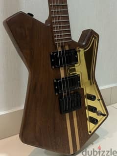 custom wooden electric guitar