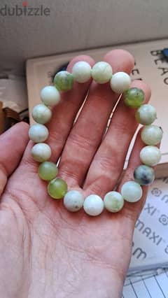 Southern jade crystals gemstones bracelets يشم اخضر سوارة