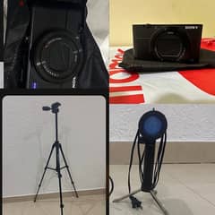 sony rx100v package with two light and stand