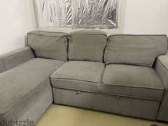 Sofa Bed gray color with storage