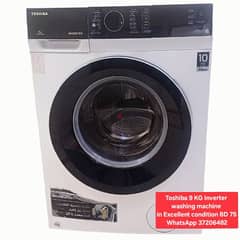 Front load 9 kg toshiba inverter Washing machine and other item 4 sale