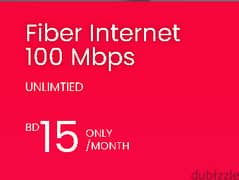 Unlimited Internet fiber connection