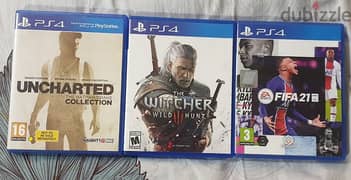 witcher 3, uncharted, fifa 21