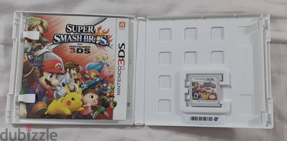 Nintendo 3DS with case and Super Smash Bros 3DS 4