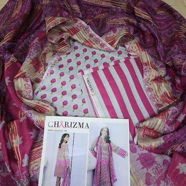 Original Lawn Unstitched Collection Lawn Dupatta Dm for order 1