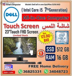 All In One 23"Touch 16GB RAM 512GB SSD Core i5 7th Gen FREE Delivery