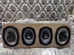 Car speakers wood set kenhood