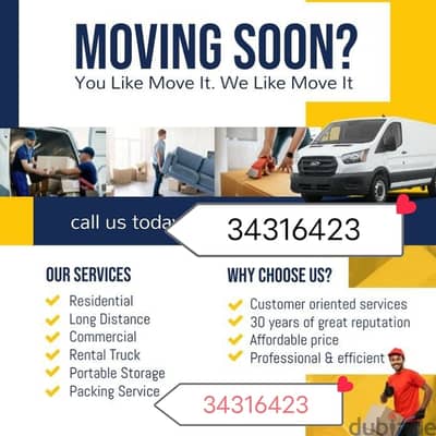 Moving and shifting service With