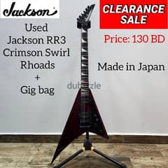 Used Jackson RR3 Crimson Swirl Rhoads+Gig bag