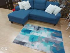 3 seater sofa bed with free rug and cushions 0