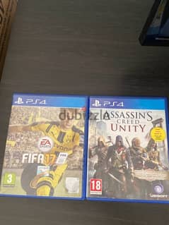 ac unity and fifa 17 for sale