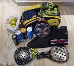 Padel Equipment, 3 Racquets, Tourbag and more
