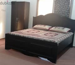 King Size Bed with Mattress and Cupboard double door
