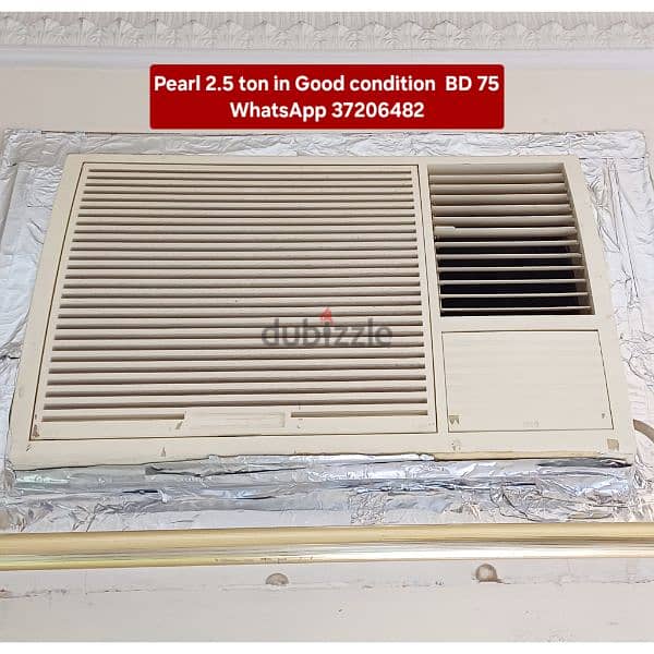 Pearl 2.5 ton window ac and otherr acss for sale with fixing 12