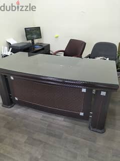 Glass top office table
