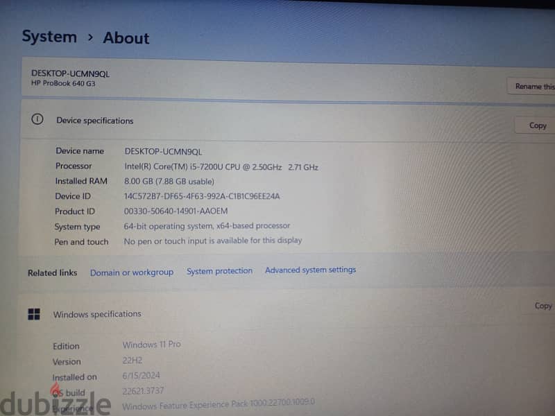 Hello i want to sale my laptop hp core i5 8gb ram ssd 256 1