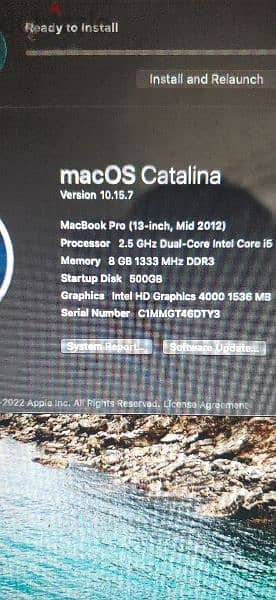 MacBook Pro MacOs catalina