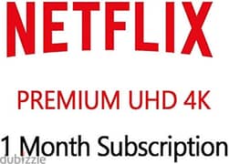 1 Month Netflix Premium only 2 Bd 0