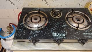 Gas stove, 3-burner, with tube 0