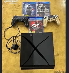 a ps4 and 2 controller with 3 disc for sale in good condition