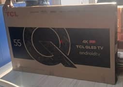 55” inch TCL QLED  Android tv new condition box paking