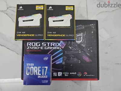 intel i7 10700k Asus Rog Strix 490e and 32gb ram