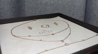Devji Rose Gold and diamond jewelry set 0
