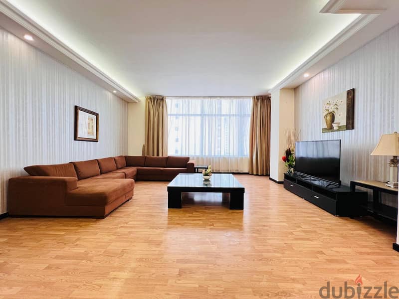 Fully-furnished 3BR apartment available for rent for 450BD with limit 1