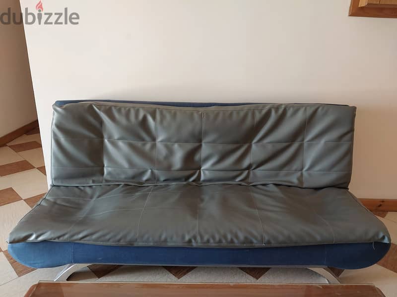 Leather cover sofa cum bed 3